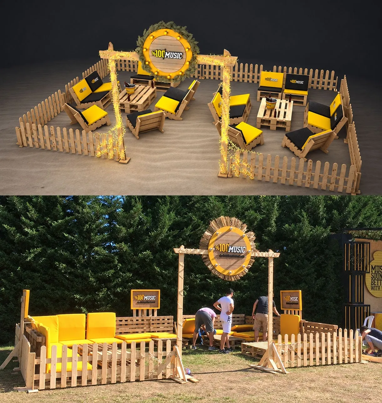 Wooden garden lounge — Image 1 of 1