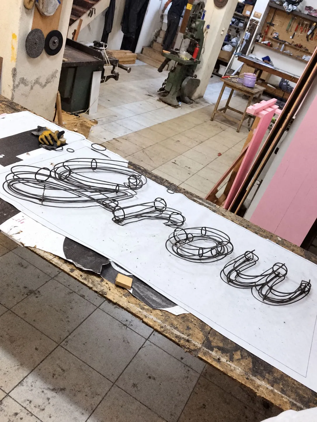 Neon lettering & metal work — Image 1 of 2